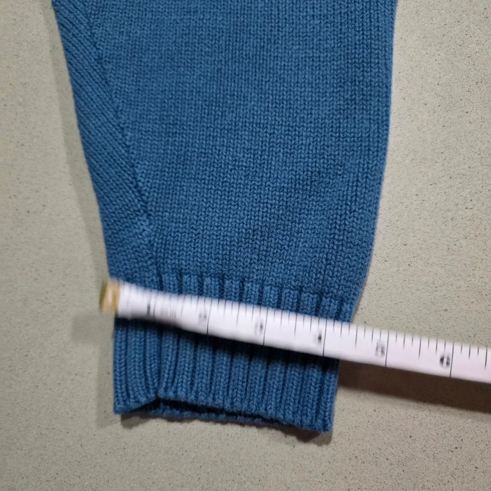 Eddie Bauer Mens Blue 100% Cotton Crewneck Ribbed Knit Sweater Size Large - Picture 10 of 11